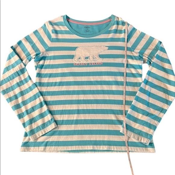 HATLEY WOMENS STRIPED PAJAMA TOP SIZE LARGE - Picture 5 of 8